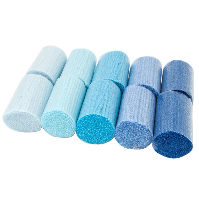 BUYISI 10 Rouleaux/ensemble Fil Court pour Crochet Tapis Décoration Maison #1 Bleu