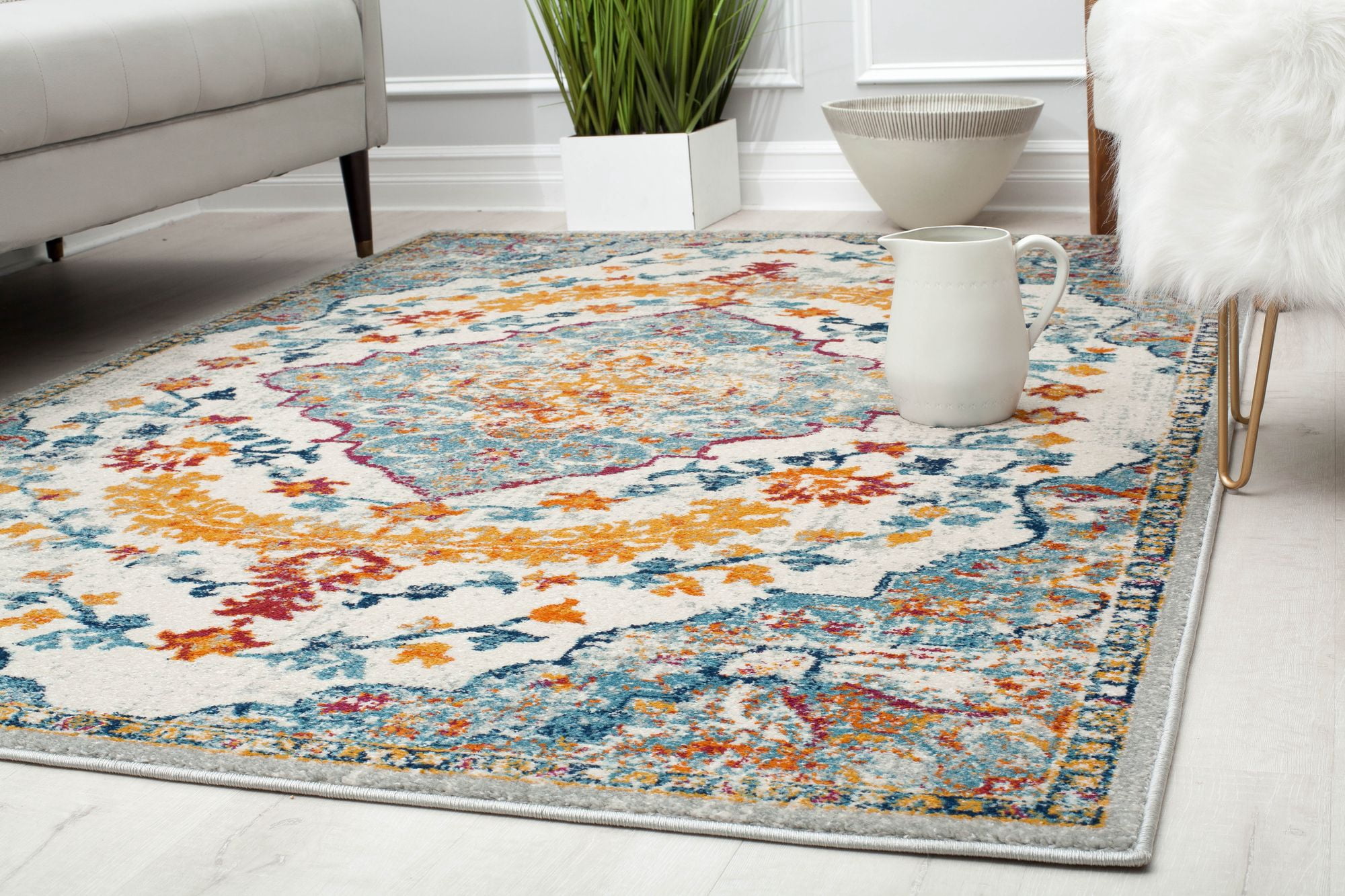 Harper HY50J Garden Party Transitional Vintage Area Rug, 2'6"x8'