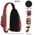 thumbnail image 3 of Sling Backpack,Red Christmas Tree Pattern Crossbody Bag with Water Bottle Holder,Waterproof Sling Bag for Men/Women with Chest Phone Holder for Hiking,Travel, 3 of 6