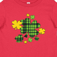thumbnail image 4 of Inktastic St. Patrick's Day Plaid Green and Yellow Shamrocks Boys or Girls Baby T-Shirt, 4 of 5