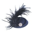 thumbnail image 1 of Elegant French Feather Mini Top Hat Fascinator Bridal Hair Accessory For Weddings Parties And Special Events, 1 of 3