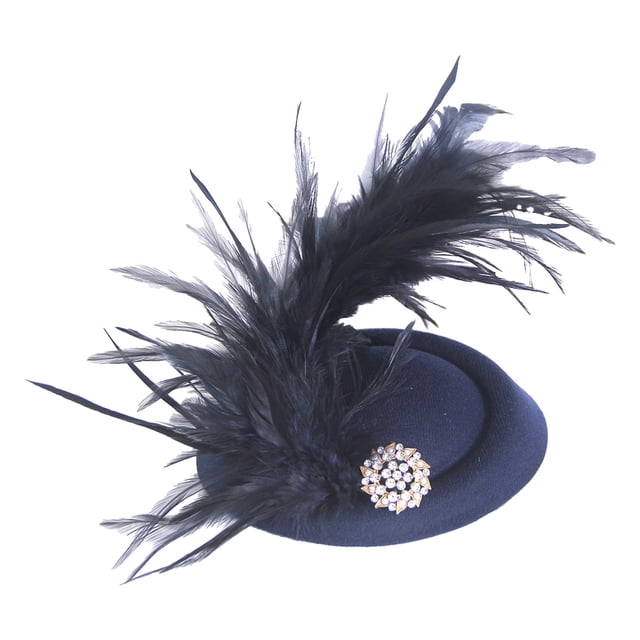 Elegant French Feather Mini Top Hat Fascinator Bridal Hair Accessory For Weddings Parties And Special Events