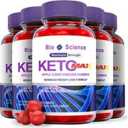 (5 Pack) Bioscience Max Keto ACV Gummies - Supplement for Weight Loss - Energy & Focus Boosting Dietary Supplements for Weight Management & Metabolism - Fat Burn - 300 Gummies