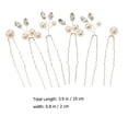 thumbnail image 4 of MasteelfCA 6 Pcs Épingles à Cheveux Perles en Forme de U Accessoires de Cheveux de Mariage, 4 of 7