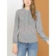 thumbnail image 2 of Blusa Floral Allegra K de Manga Larga Casual para Mujer Azul XL, 2 of 6