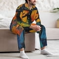 thumbnail image 7 of Yiaed Abstract Funny Duck Print Men’s Pajamas Set - Long Sleeve Button Down Sleep Shirt and Pajama Bottoms Sleepwear Set Mens Pjs Sets Men's Pajama Bottoms-XX-Large, 7 of 7