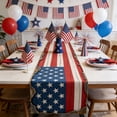 thumbnail image 6 of US Independence Day Themed Table Runner 72x14 Inch, Flag and Star Patterns Placemat for Living Room Dining Room Tea Flag Holiday Party Decoration Washable, 6 of 6