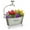 White, variant on Faucet Metal Tub Flower Pots,Vintage Flower Planter with Clawfoot,Vase Oval Farmhouse Cactus Pot Nursery Tub for Indoor/Outdoor Garden Decorative (A)