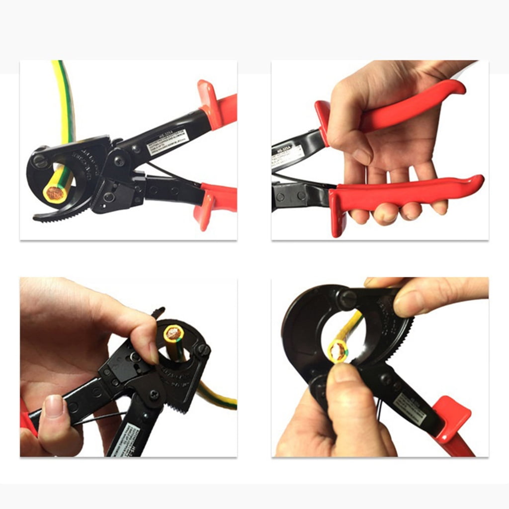 ZPAQI Ratchet Cable Wire Cutter Up to 240mm²/ 10.23Inch Cutter Compact Pliers