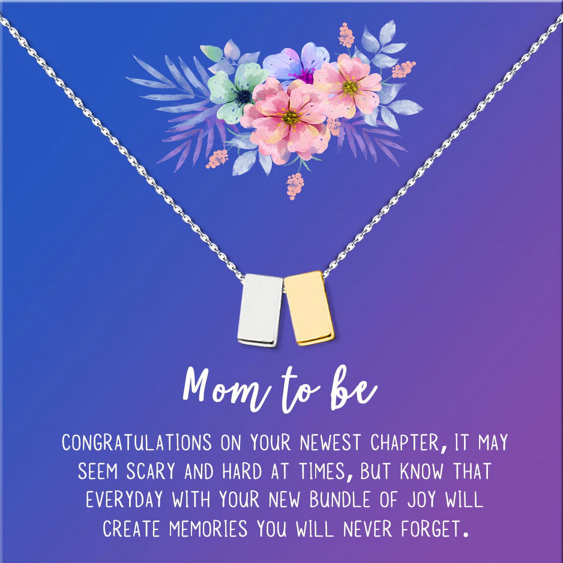 Mom to Be Mother's Day Gift, New Mom Mother's Day Gift, Gift for New Mom, New Mom Gift Box, New Mom Gift for Her, Gifts for New Mom, Congratulations Gift [Silver and Gold Cube,Blue-Purple Gradient]