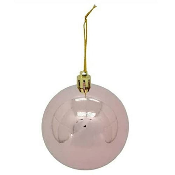 8 Pack Rose Ball Christmas Tree Ornaments 2.75 Inch Shatterproof Plastic