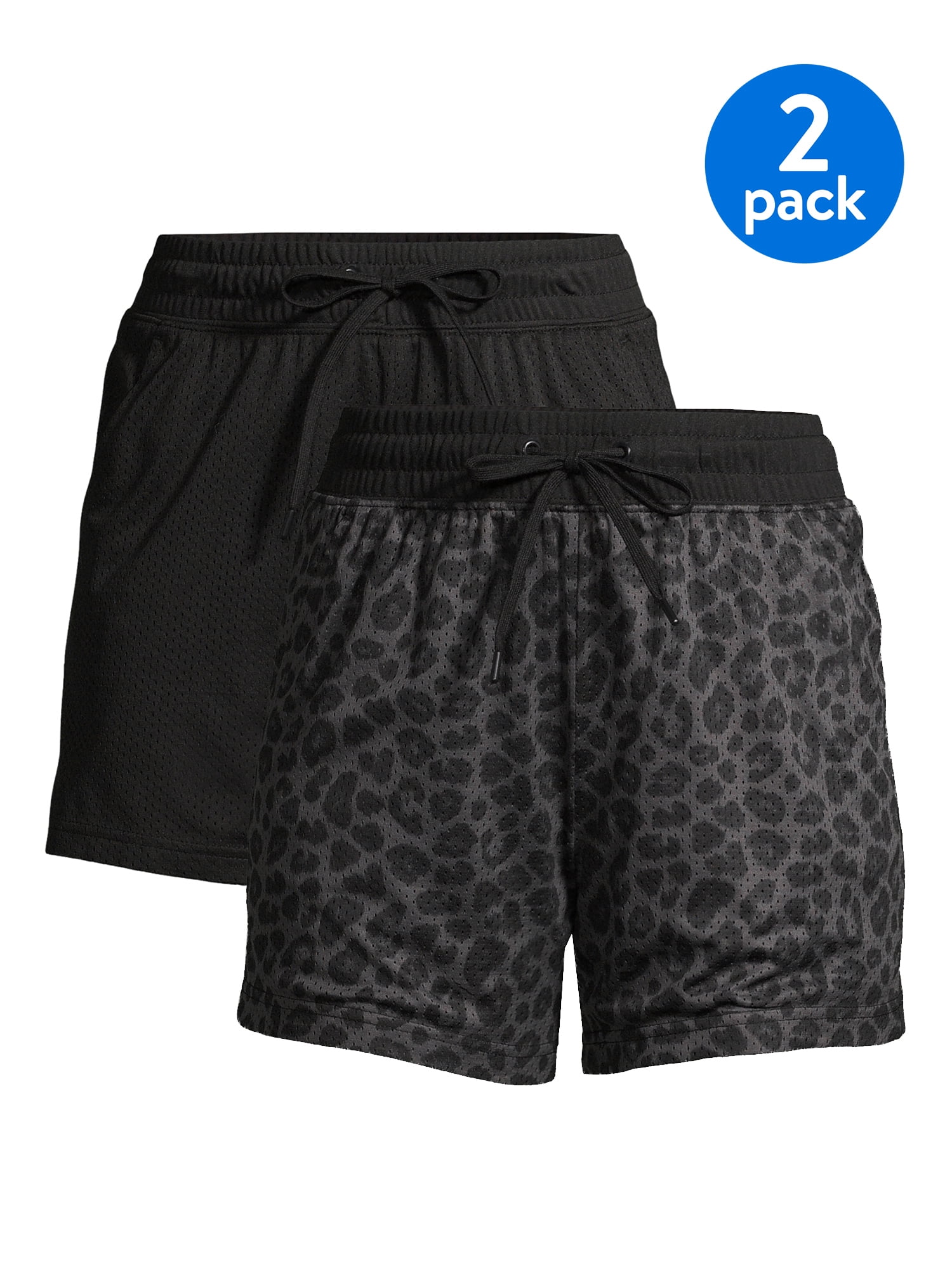 Athletic Works Women's Mesh Shorts, 2-Pack - Walmart.com