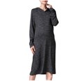 thumbnail image 1 of Tranfacy Robe de Maternité à Manches Longues pour Femmes, Robe d'Allaitement de Maternité, Robe de Maternité d'Allaitement à Capuche à Manches Longues à Col Rond, Ample, Robe d'Allaitement, 1 of 4
