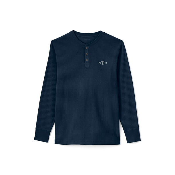 Lands' End Lands End Men's Big & Tall Knit Rib Sleep Henley Walmart