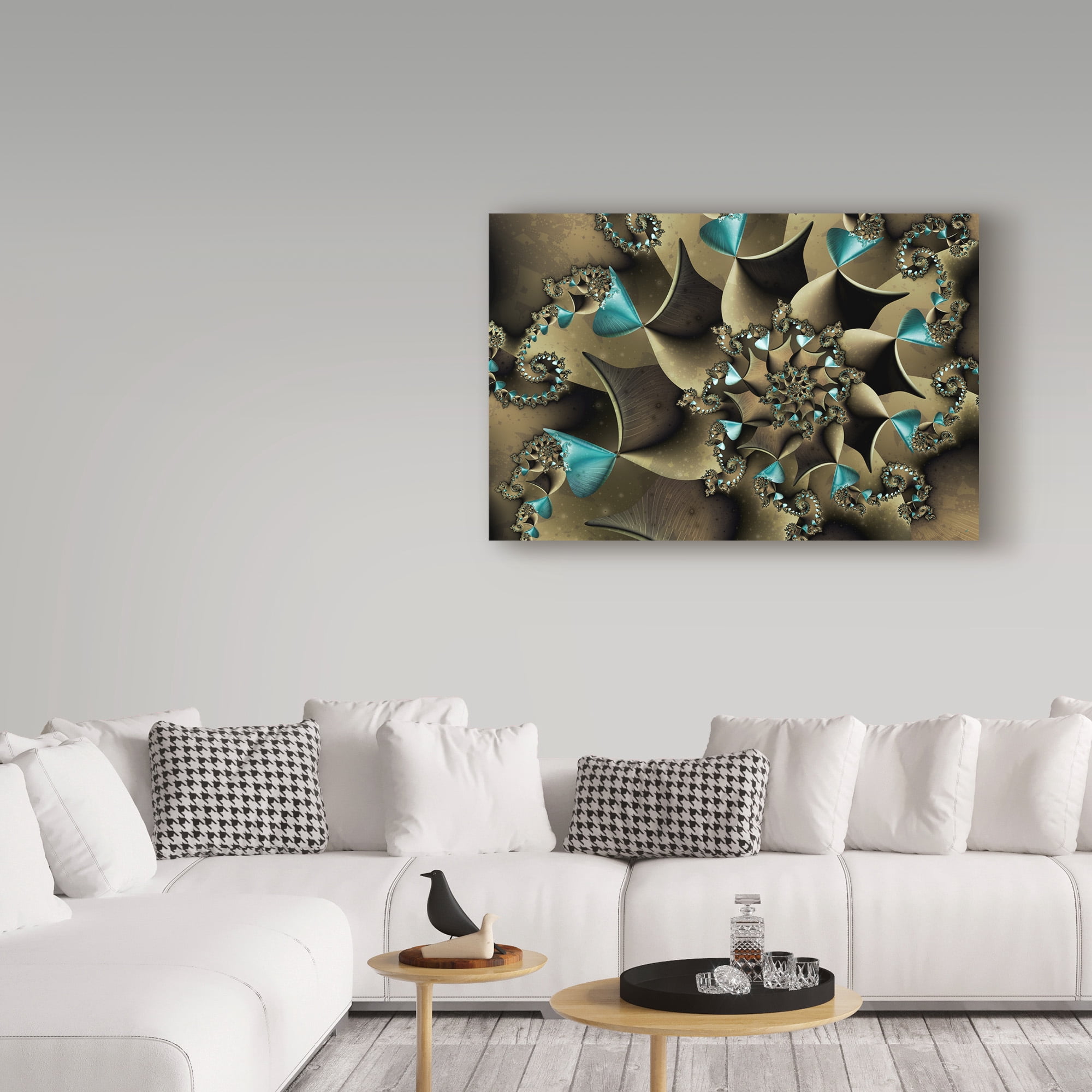 Trademark Fine Art 'Turquoise Bronze' Canvas Art by Fractalicious