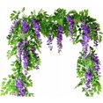 thumbnail image 1 of Enredaderas de glicina artificiales, flores de seda falsas colgantes, guirnaldas de plantas de enredadera artificiales para jardín, pared exterior, decoración floral para fiestas en la jungla, arco, 1 of 5