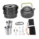 thumbnail image 3 of Kit de utensilios de cocina para acampar, olla plegable, sartén y hervidor para barbacoas al aire libre y senderismo., 3 of 9
