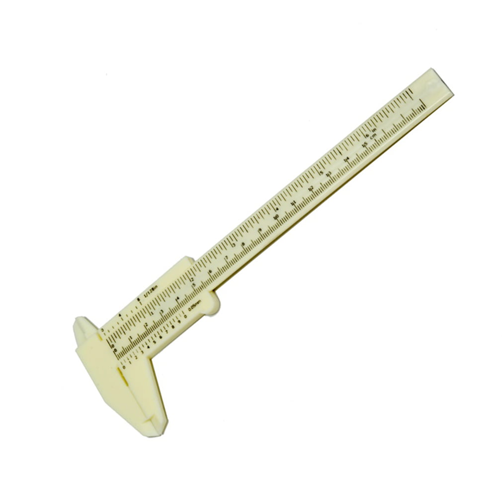 0 to 150mm 6 Inch Mini Plastic Sliding Vernier Caliper Gauge Measuring Tool Home Outdoor Used Mini Portable Ruler 