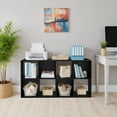 thumbnail image 2 of 4 Tier Bookcase,47.7 Inch Tall Bookshelf Storage Wall Shelf Organizer Display Cube Book Shelf, Corner Storage Organizer, Black, 2 of 11