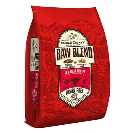 Stella & Chewy's Raw Blend Kibble Grain-Free Red Meat Recipe Dog Food, 22