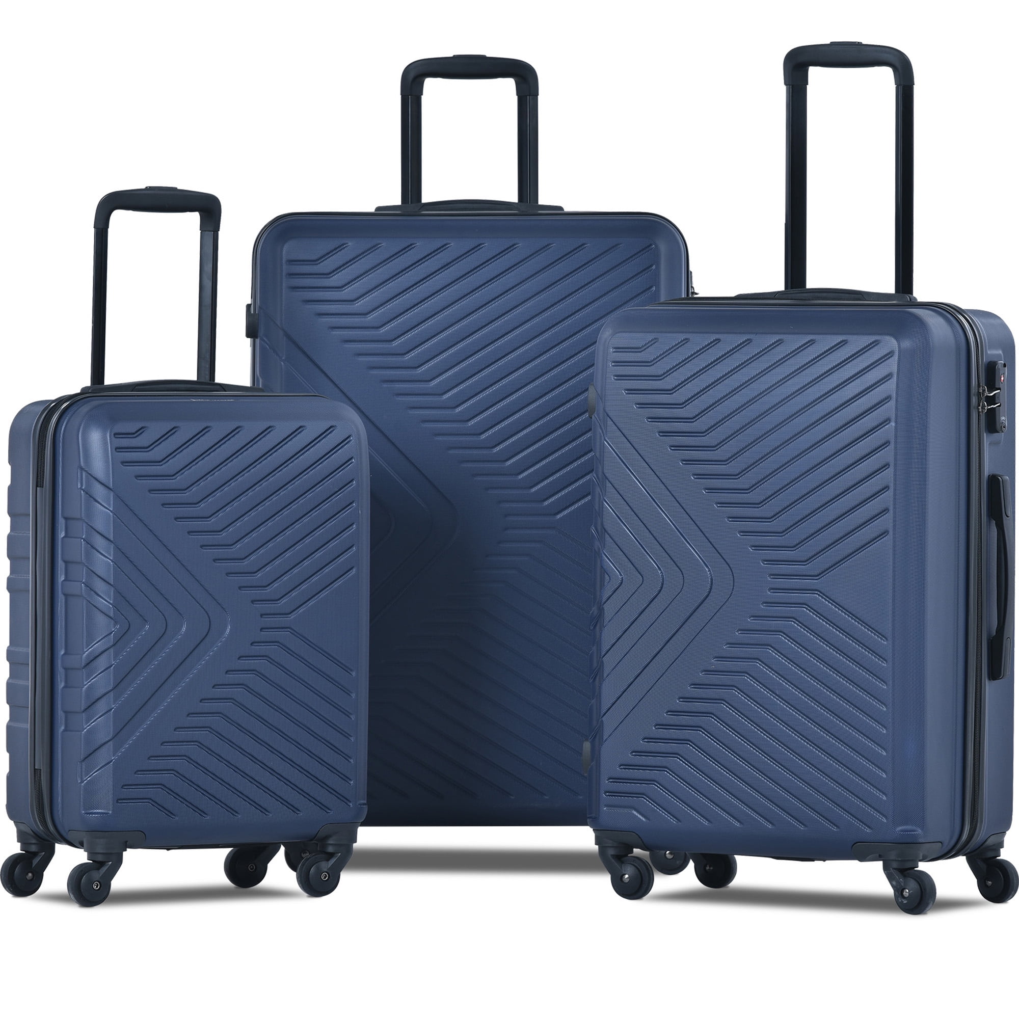 Upgrade Carry on Luggage Set of 3, Roling Suitcase 4-Wheel TSA Lock ...