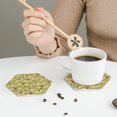 thumbnail image 3 of Leather Coasters with Heat-resistant for Drinks, Running Beagle -标题2 Hexagon, 3 of 5