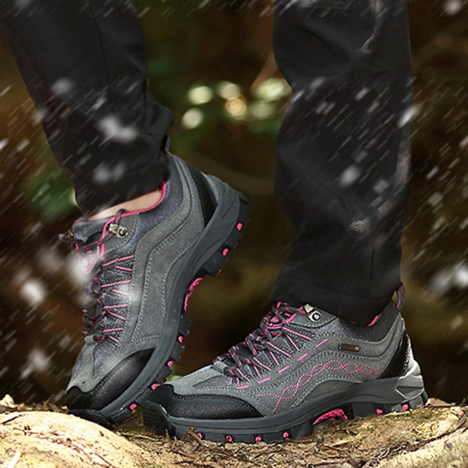 Win s Way Women's High-Top Hiking Sneakers, Lightweight Breathable Trekking Shoes for Outdoor Adventure & Support