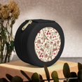 thumbnail image 6 of Yiaed Paris Vintage Print Travel Jewelry Case Bridesmaid Gift Boxes Jewelry Travel Organizer Small Round Jewelry Box Mini Storage-Black, 6 of 7