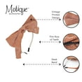 thumbnail image 3 of Motique Accessories 0.5 inch Ribbon Headband with Brown Herringbone Bow, 3 of 4