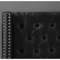 thumbnail image 4 of Meridian Furniture Aiden Solid Wood Tufted Velvet Wing Back King Bed in Black, 4 of 8