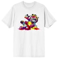 thumbnail image 6 of Garfield Multicolored Paint Crew Neck Short Sleeve Men's White T-shirt-Medium, 6 of 7