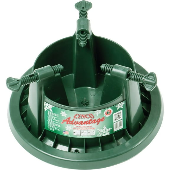 Cinco Advantage Christmas Tree Stand - Fresh Cut, Plastic - 6 Ft, Each