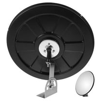 SEWCHICS Black Outdoor Corner Mirror Wide Angle Convex Safety Mirror Lens for Traffic Driveway and Garage Security