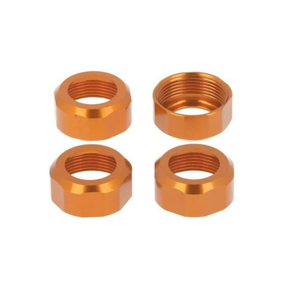 Orange Anodized Shock Cap - 4 Piece