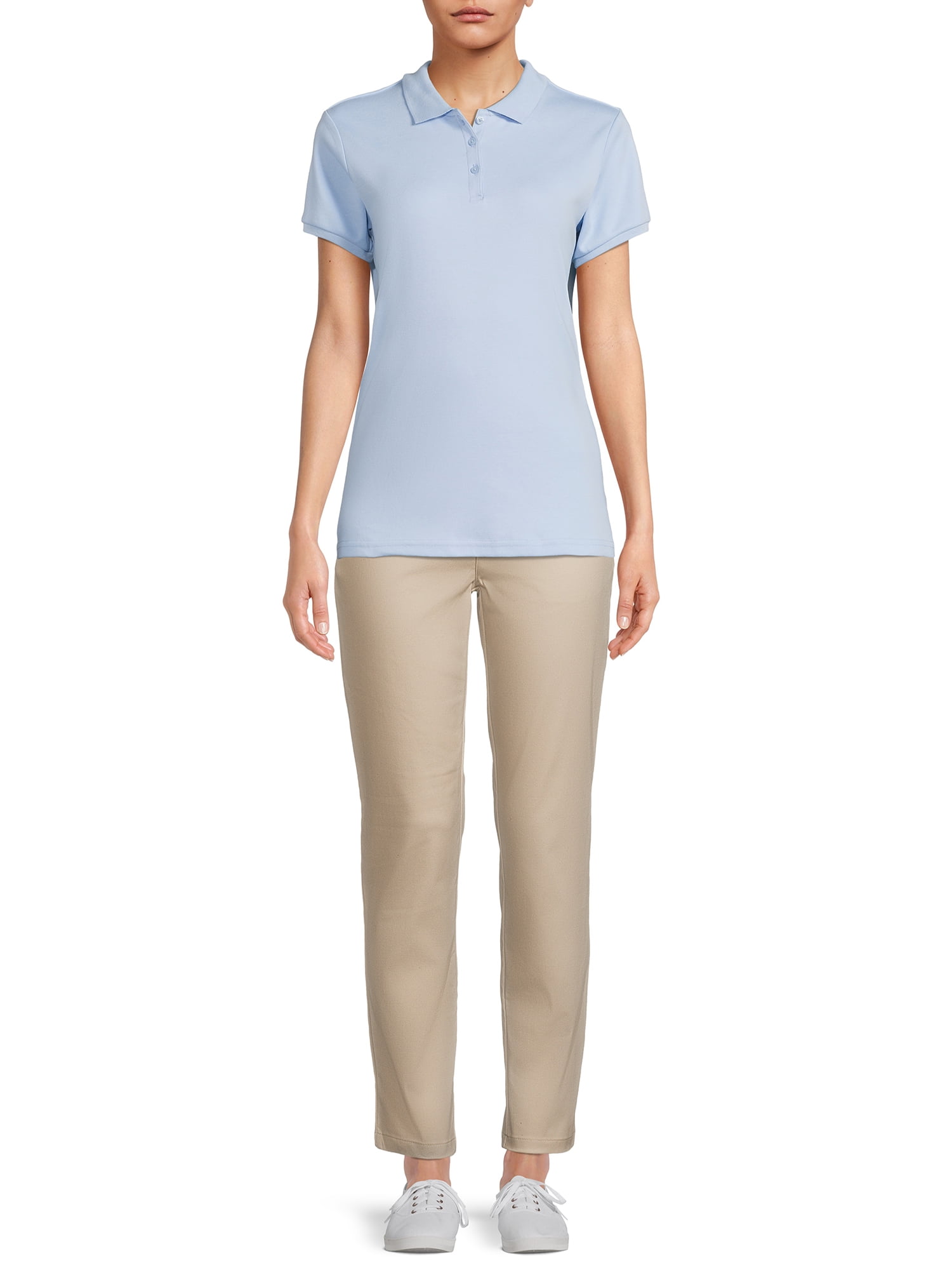 Wonder Nation Juniors School Uniform Polo Shirt with Short Sleeves