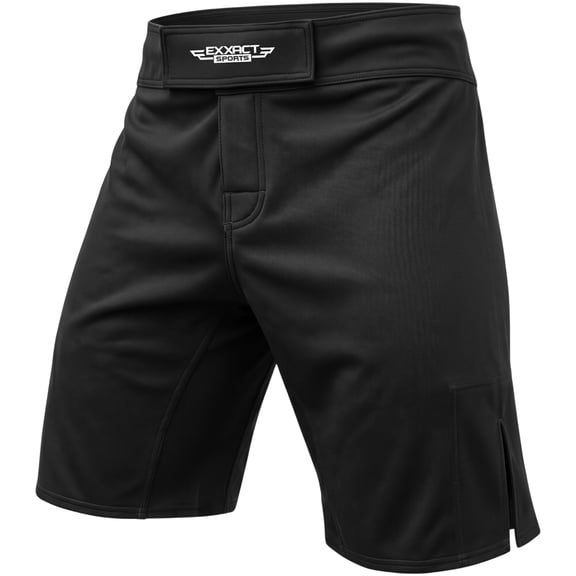 Exxact Sports Pro MMA Shorts, No-Gi BJJ Jiu Jitsu Shorts for Men, Boxing, UFC, Cross Training, Kickboxing & Grappling Shorts (Black, Adult Small)
