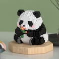 thumbnail image 3 of Bloques de construcción de mosaicos casuales con juguetes de partículas pequeñas, linda serie de pequeños pandas, 3 of 3