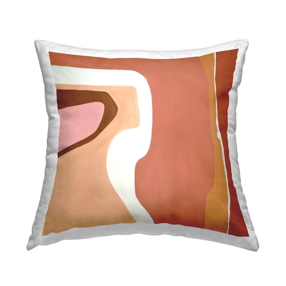 Stupell Industries Desert Inspired Abstraction Pink Red Beige Contemporary Brown,18 x 7 x 18 Decorative Pillows