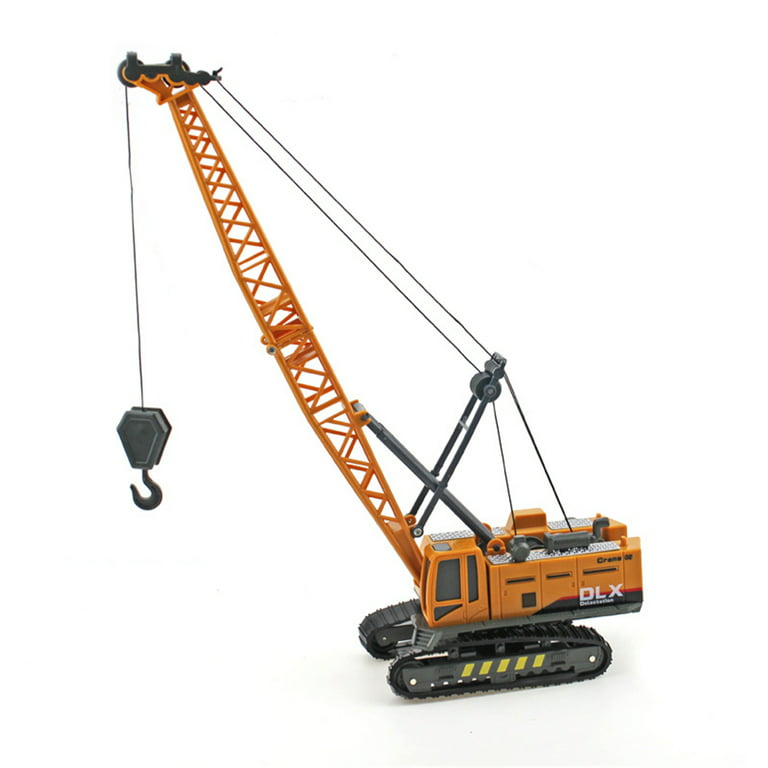 Crane Truck Toy 1/50 Scale Construction Vehicle Crane Toys for Kids Boys  Yellow