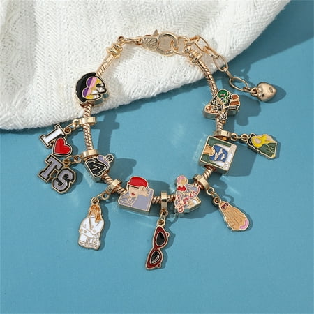 

Taylor 1989 Music Pendant Bracelet Dripping Oil Gadget Combination Bracelet Jewelry Swift Fans Gifts Christmas Decor