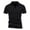 Black, variant on Mens Shirts Graphic Deep V Neck Short Sleeved Cotton Elastic Bottoming Shirt Small Stand Up Collar In Tees