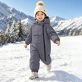 thumbnail image 5 of Teyfeniy Toddlers Winter Snowsuits Hooded Insulated 1 Piece Thicken Thermal Outdoor Activity Zip up Windproof Kids Winter Jumpsuit, 5 of 10