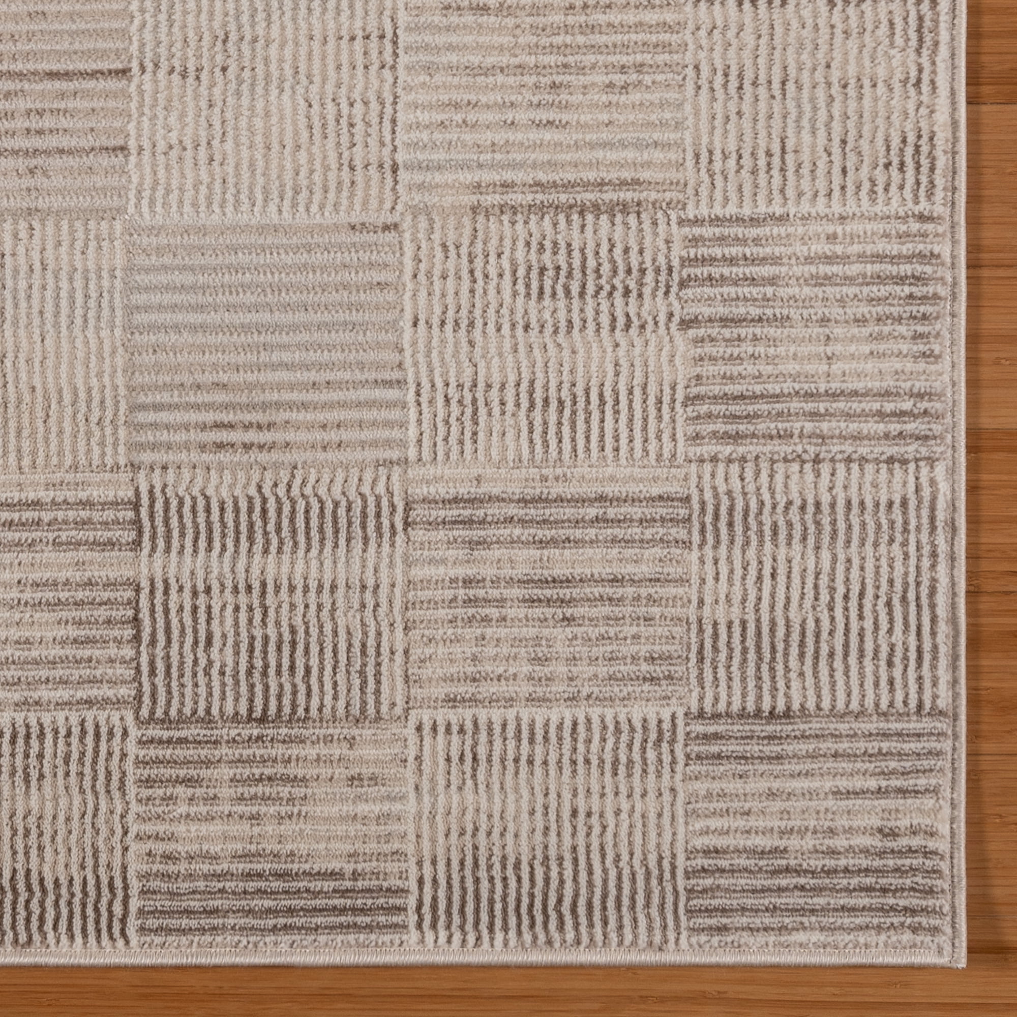Gertmenian Bloom Lyla Modern Checkered Beige Area Rug, 6x9