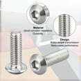 thumbnail image 4 of M4x10mm Stainless Steel Hex Socket Button Head Screws Bolts 12mm Long 50 Pcs, 4 of 5