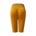 thumbnail image 3 of QLEICOM Womens Athletic Shorts, Plus Size Shorts, Fashion Yoga Leggings Fitness Running Gym Sports Full Knee Length Pants Yoga Shorts, Running Shorts, Comfy Beach Shorts, Cycling Shorts Yellow S, 3 of 6