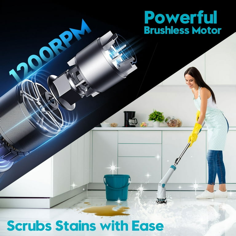 Electric Spin Scrubber Power Brush Shower Scrubber, Cordless and Handheld Bathroom  Scrubber with 4 Replaceable Cleaning Brush He - AliExpress