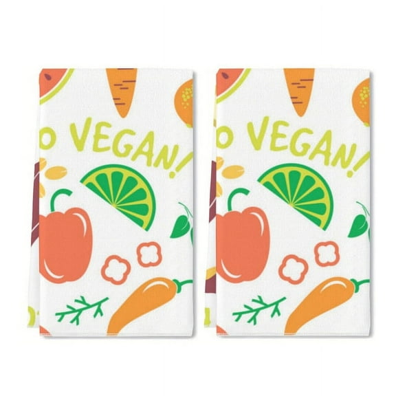 Eveokoki Dishcloths Vegetable Kitchen Dish Towel Reusable Kitchen Towels for Baking Cooking Home Kitchen Bathroom Decor, 16 x 24Inch