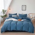 thumbnail image 1 of Blue Comforter Sets California King Women Dusty Blue Bedding Comforters Cal King Cotton Solid Color Lake Blue Quilts Men Greyish Blue Warm Blanket Adu, 1 of 4