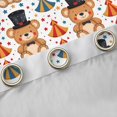 thumbnail image 4 of jejeloiu Brown Cute Bear Black Out Curtains,Multicolor Circle Dots Curtains Pack of 2 (42x63 Each) For Girls Kids, 4 of 6