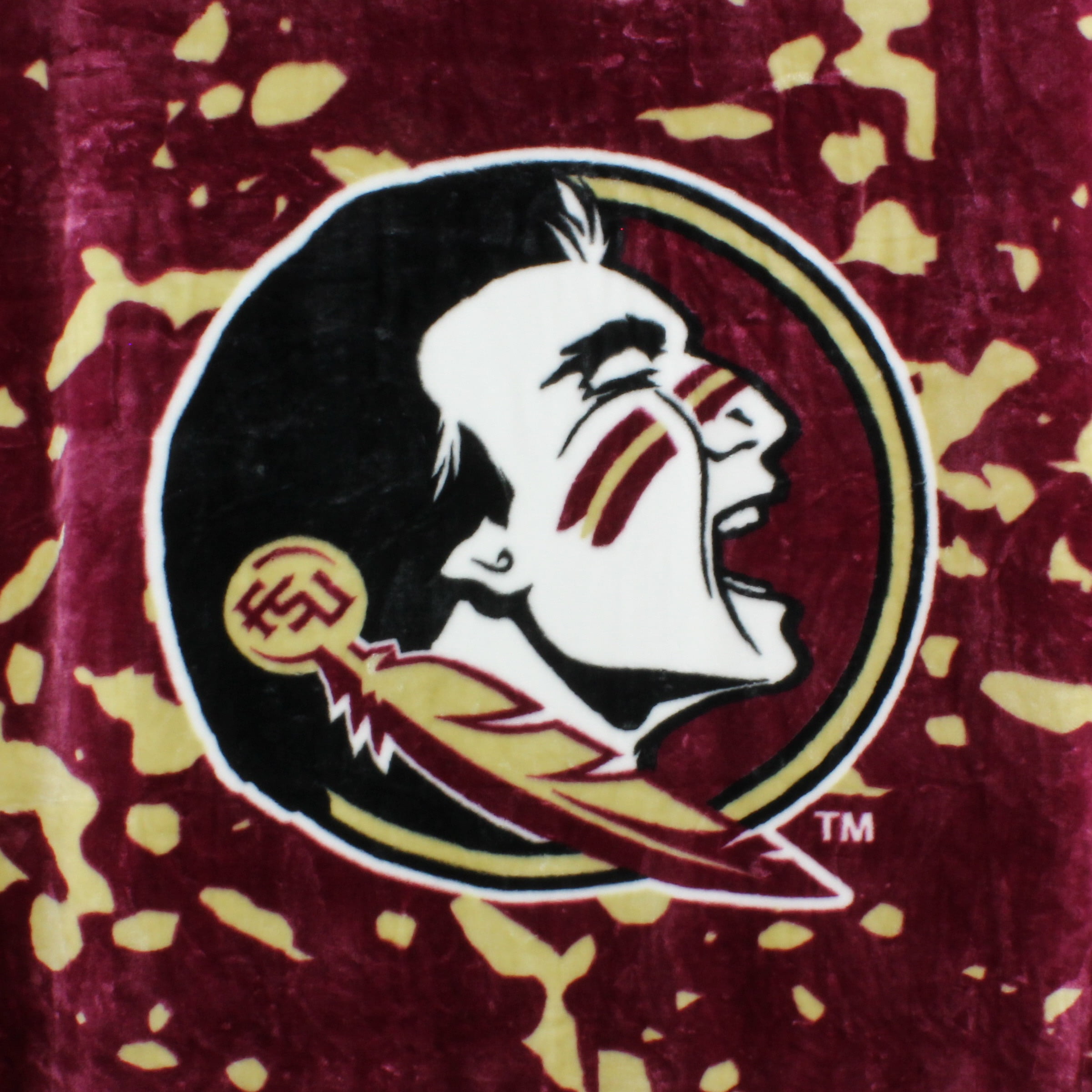 College Covers Florida State Seminoles Huge Raschel Throw Blanket, Bedspread, 86" x 63"